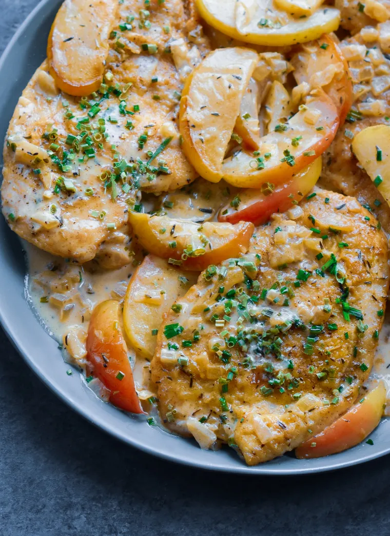 Chicken Fricassee with Apples