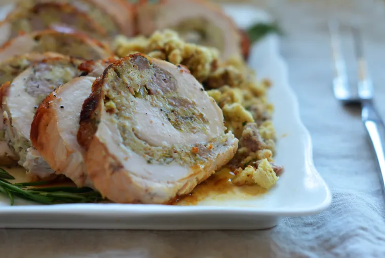 Rolled Turkey Breast with Sausage & Herb Stuffing