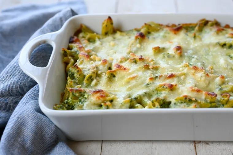 Baked Penne with Spinach, Ricotta & Fontina