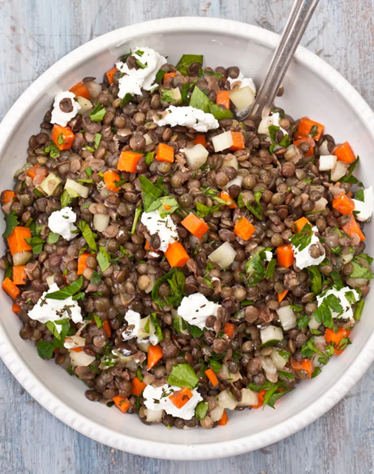 French Lentil Salad with Goat Cheese