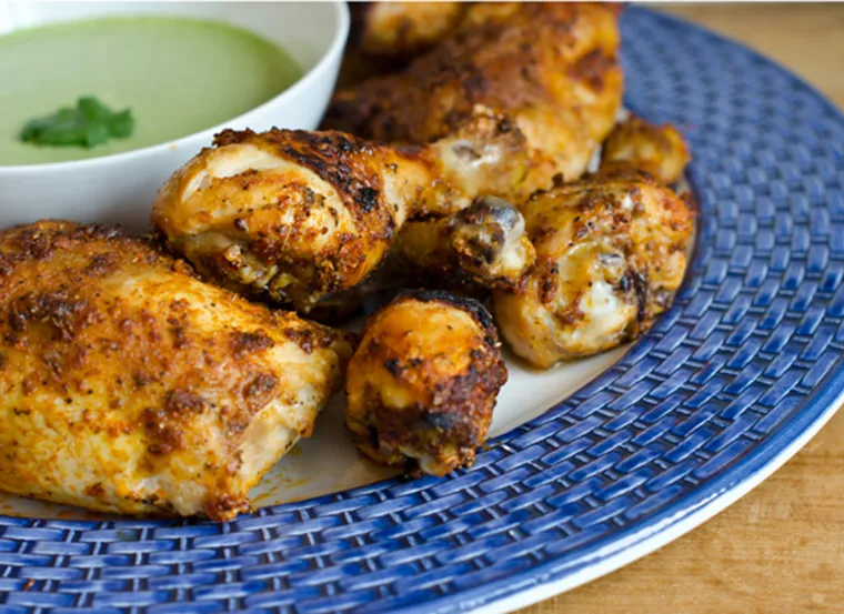 Peruvian-Style Roast Chicken with Green Sauce