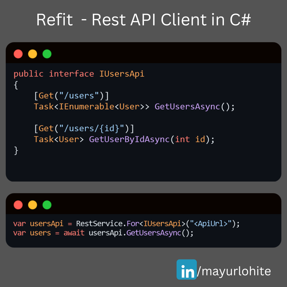 Simplify Your API Calls with Refit in C# .NET Core!